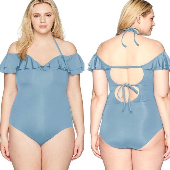 Becca Color Splash One Piece Swimsuit Sz 1X NWT - Picture 1 of 7